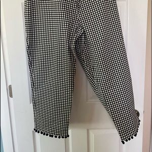 Black and white capris